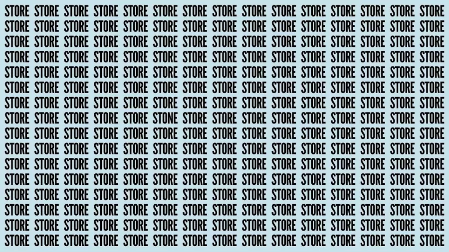 Brain Teaser Eye Test: Can You Find The Word Stone Among Store In 22 Secs?