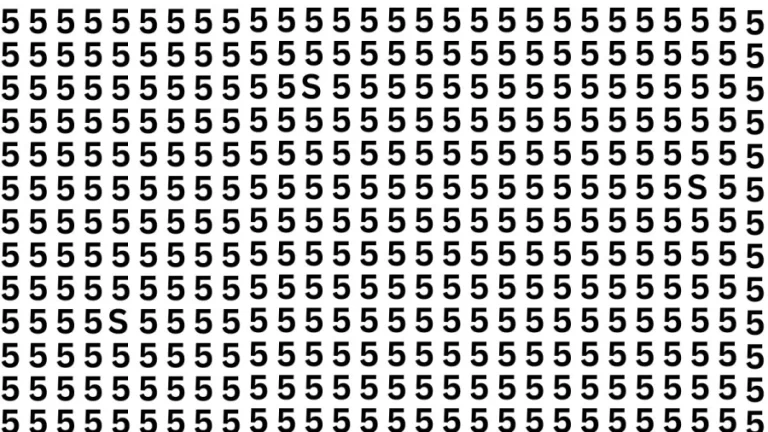 Brain Teaser Eye Test: How Many S Can You Find?