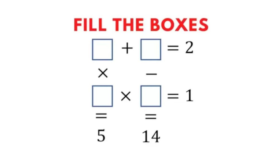 Brain Teaser: Fill the boxes In 10 Secs - Viral Math Problem