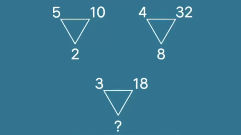 Brain Teaser – Find The Missing Number And Solve This Triangle Math Puzzle