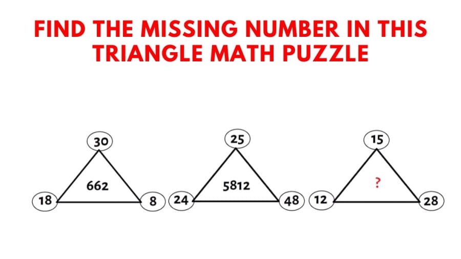 Brain Teaser - Find The Missing Number In This Triangle Math Puzzle