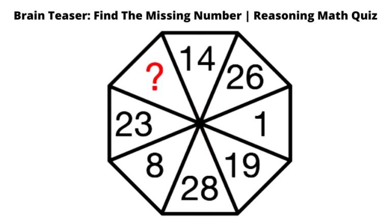 Brain Teaser: Find The Missing Number | Reasoning Math Quiz