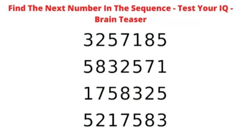 Brain Teaser: Find The Next Number In This Sequence – Tricky Maths Puzzle