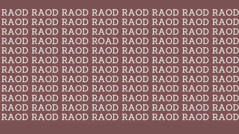 Brain Teaser: Find The Word Road In 20 Secs