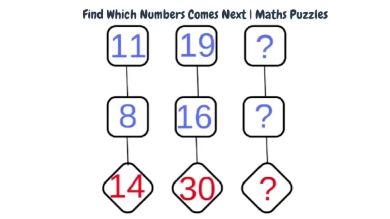 Brain Teaser – Find Which Numbers Comes Next | Maths Puzzles