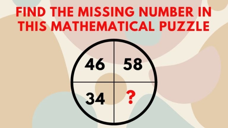 Brain Teaser: Find the Missing Number in this Mathematical Puzzle