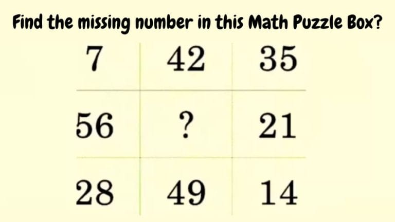 Brain Teaser: Find The Missing Number In This Math Puzzle