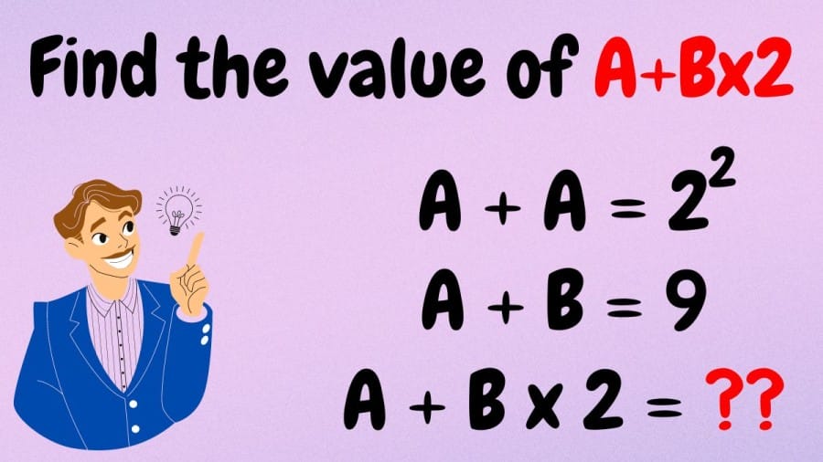 Brain Teaser: Find the value of A+Bx2 using the clues