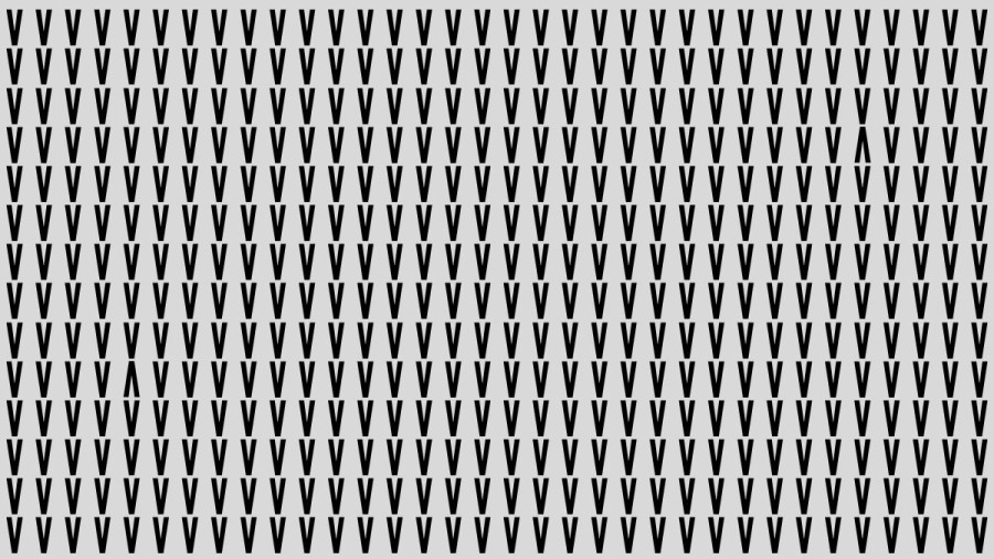 Brain Teaser: How Many Inverted V Can You Find Here?