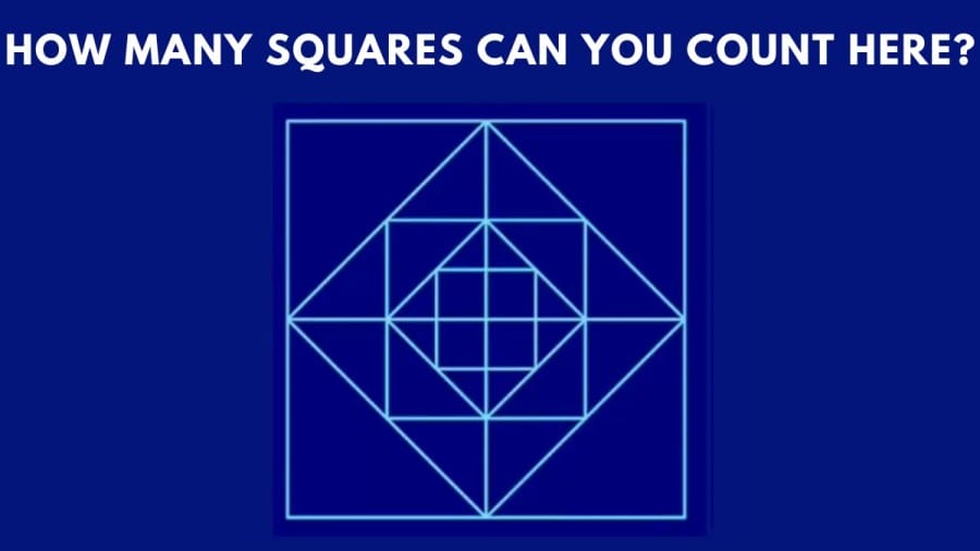 Brain Teaser: How many squares can you count here?
