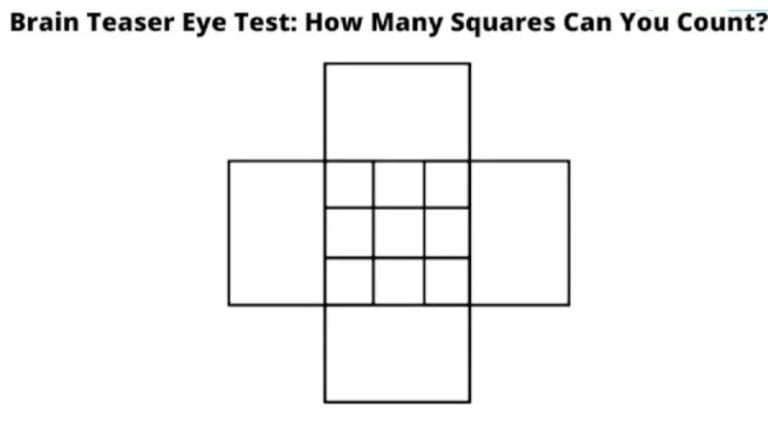 Brain Teaser: How many squares can you find here?