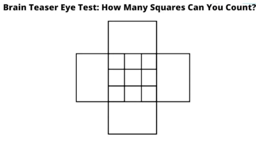 Brain Teaser: How many squares can you find here?