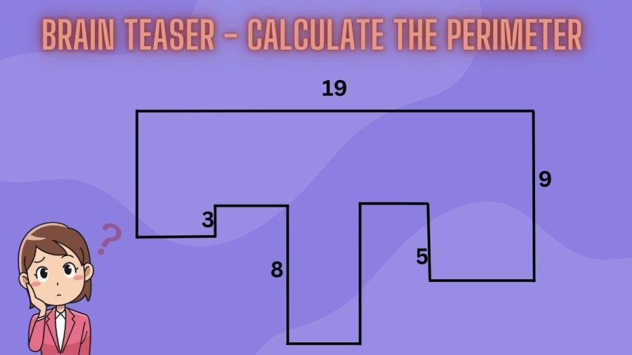 Brain Teaser IQ Test: Calculate the Perimeter of this Shape | Fun Geometry Puzzle