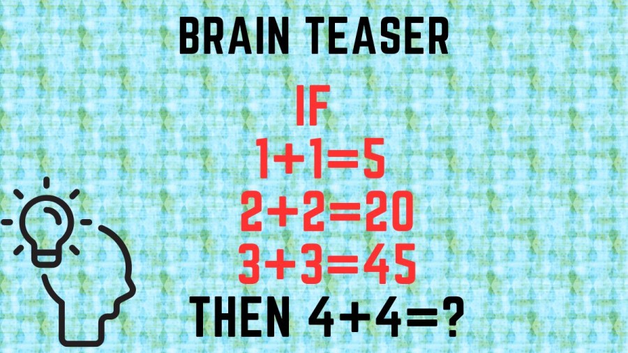 Brain Teaser: If 1+1=5, 2+2=20, 3+3=45, Then 4+4=?
