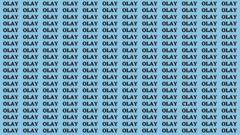 Brain Teaser: If You Have Eagle Eyes Find CLAY within 15 Secs?