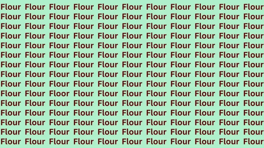 Brain Teaser - If You Have Eagle Eyes Find Floor Among Flour In 13 Secs