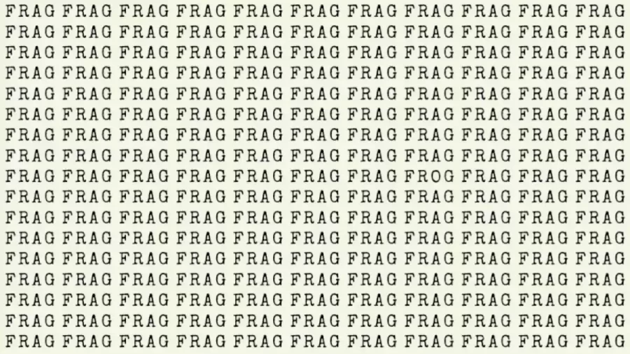 Brain Teaser: If You Have Eagle Eyes Find Word Frog in 15 Secs