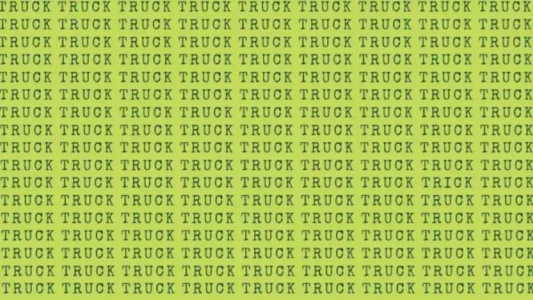 Brain Teaser: If You Have Hawk Eyes Find Trick Among Truck In 15 Secs