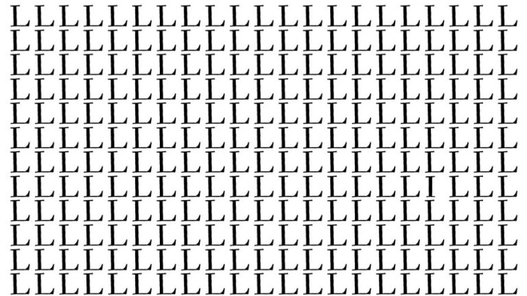 Brain Teaser: If You Have Sharp Eyes Can You Spot I Among L In 20 Secs