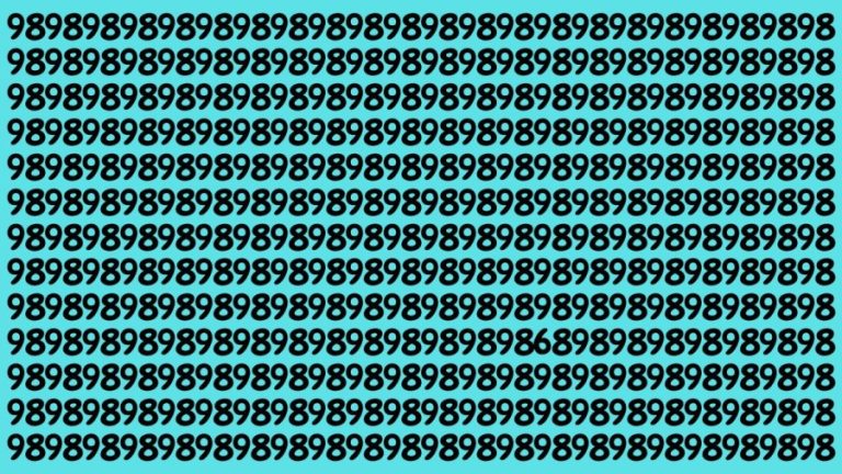 Brain Teaser: If You Have Sharp Eyes Find The Number 6 In 18 Secs