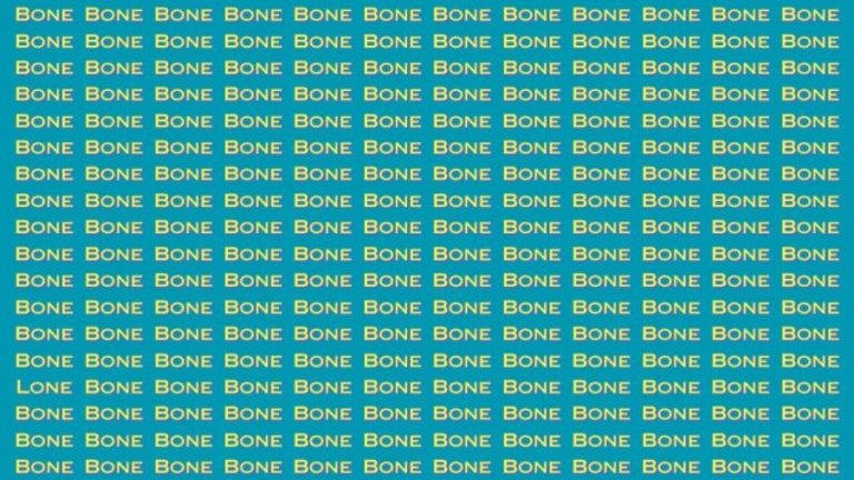 Brain Teaser: If you have Eagle Eyes Find Lone among Bone in 20 Secs