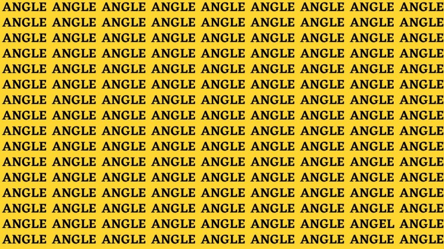 Brain Teaser: If you have Eagle Eyes Find the Word Angel among Angle in 12 Secs