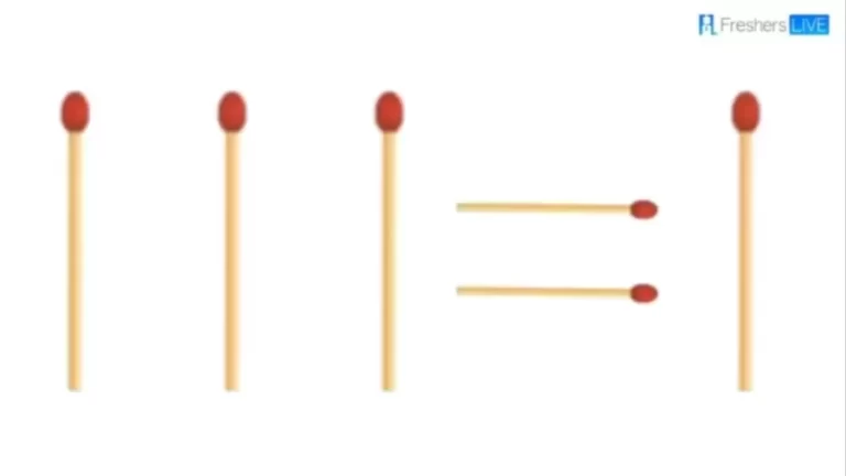 Brain Teaser Matchstick Puzzle – Can You Move Two Matchstick To Fix The Equation?