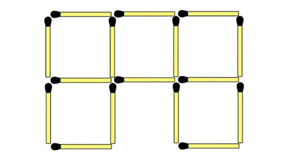 Brain Teaser Matchstick Riddles - Move Just 1 Stick To Form 6 Squares