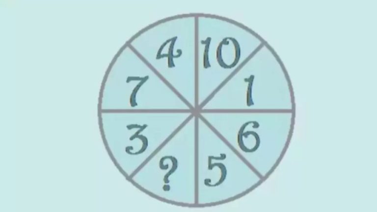 Brain Teaser Math Puzzle – Find The Missing Number In The Series And Complete The Math Circle