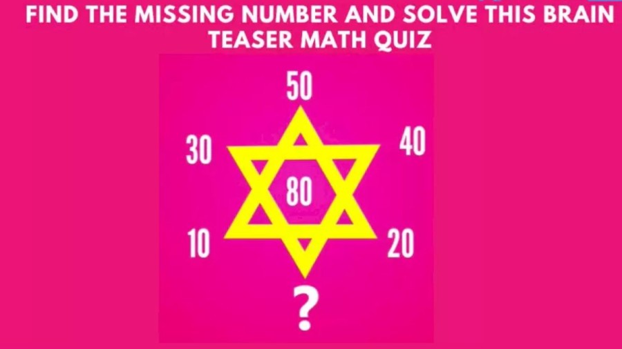 Brain Teaser Math Quiz - Find The Missing Number And Solve