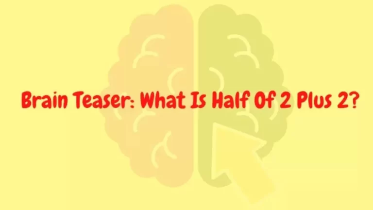 Brain Teaser Maths Riddle: What Is Half Of 2 Plus 2?