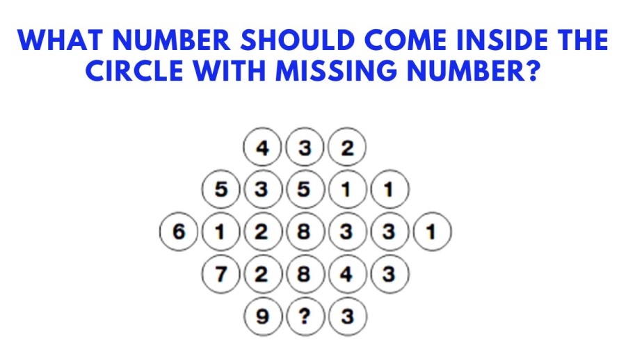 Brain Teaser Missing Number Puzzle: What Number Should Come Inside The Circle With Missing Number?