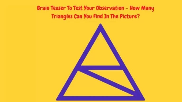 Brain Teaser Observation Test – How Many Triangles Can You Find In The Picture?