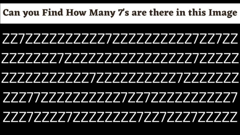 Brain Teaser Picture Puzzle: Can you Find How Many 7s are there in this Picture?