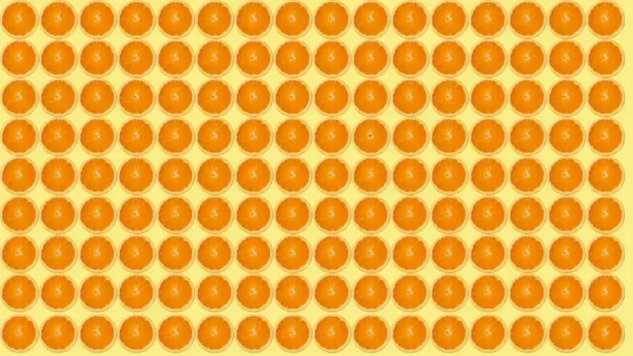 Brain Teaser Picture Puzzle: One Of These Oranges Has A Seed In It. Can You Spot The Odd Orange?