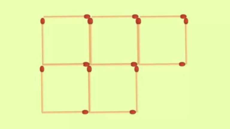 Brain Teaser: Remove 3 Matchsticks to Leave 3 Squares Only in 20 secs? Matchsticks Puzzle