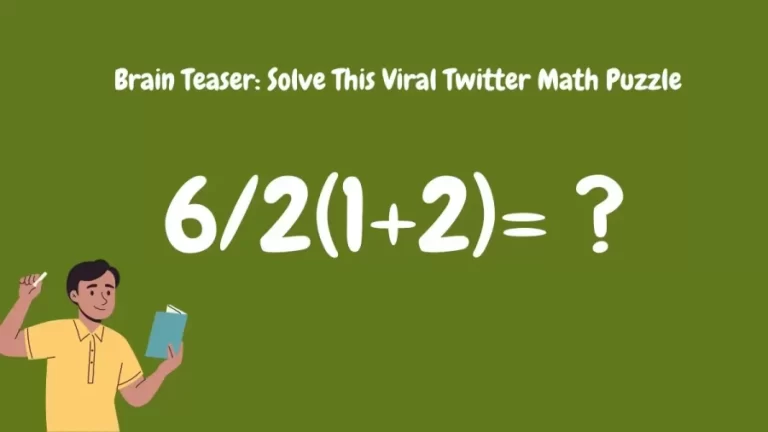 Brain Teaser: Solve This Viral Twitter Math Puzzle