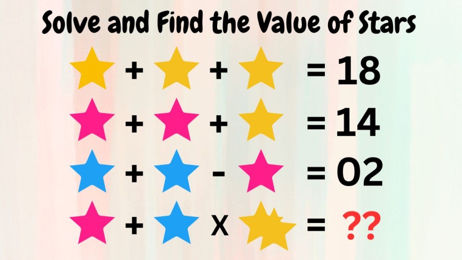 Brain Teaser: Solve and Find the Value of Stars