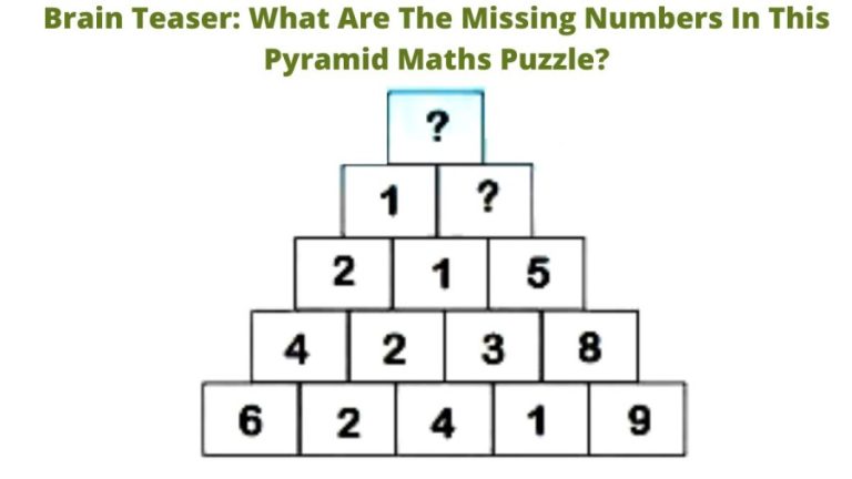 Brain Teaser: What Are The Missing Numbers In This Pyramid Maths Puzzle?