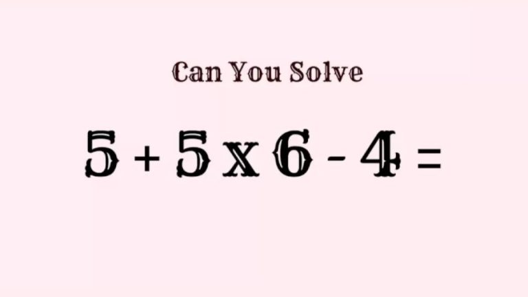 Brain Teaser for Genius: Equate 5+5x6-4