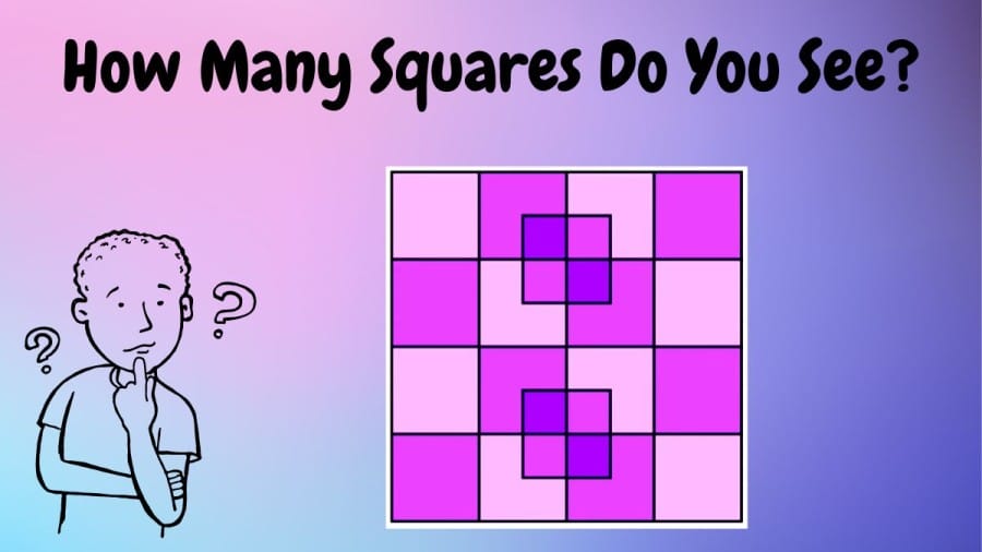 Brain Teaser to boost your brain power: How many squares do you see?