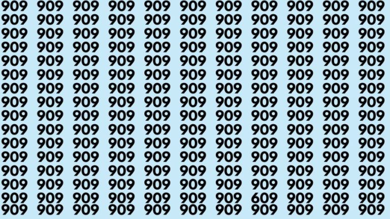 Brain Test: Can you find 609 in 15 seconds?