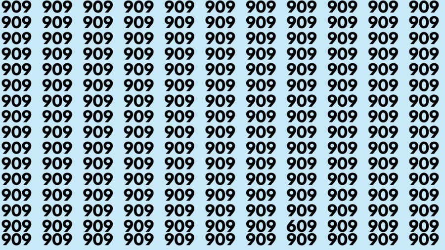 Brain Test: Can you find 609 in 15 seconds?