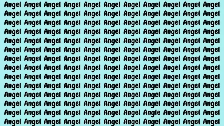 Brain Test: If You Have Eagle Eyes Find Angle Among Angel IN 18 Secs