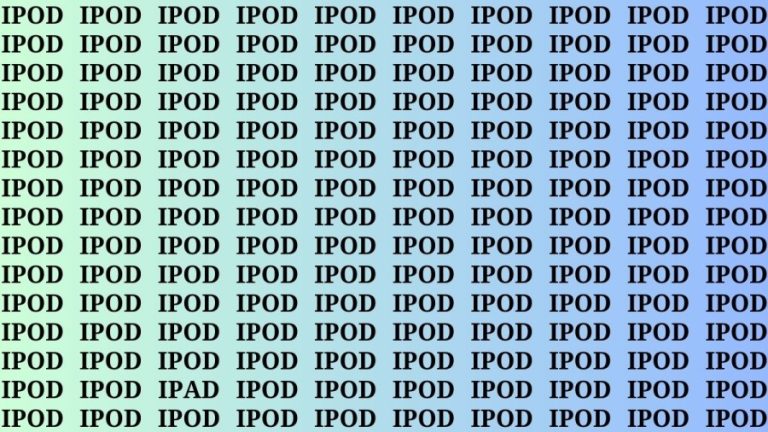 Brain Test: If you have Sharp Eyes Find iPad Among iPod in 20 Secs