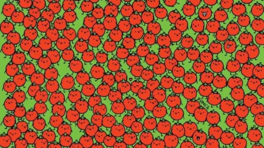 Can You Find The Hidden Apples Among These Tomatoes Within 15 Seconds? Explanation And Solution To The Hidden Apples Optical Illusion