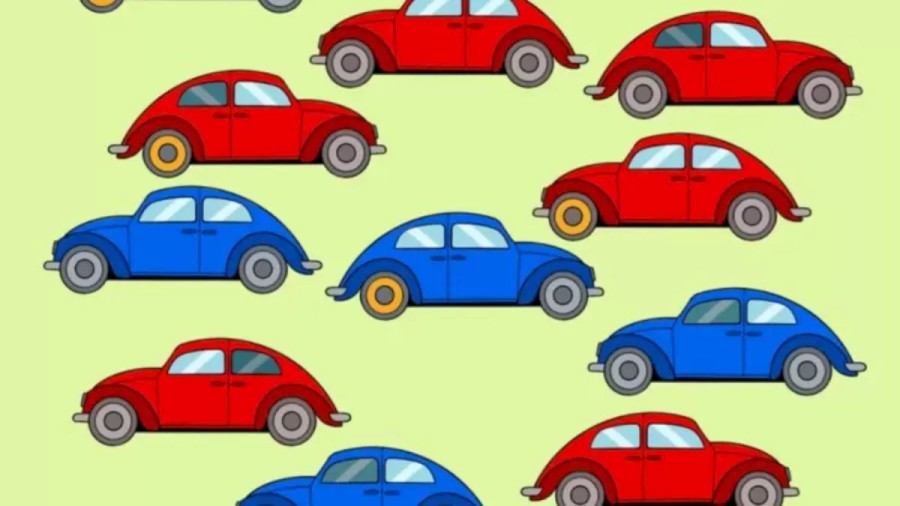 Car Without Pair Optical Illusion! Identify The Car Without Pair In This Image Within 16 Seconds