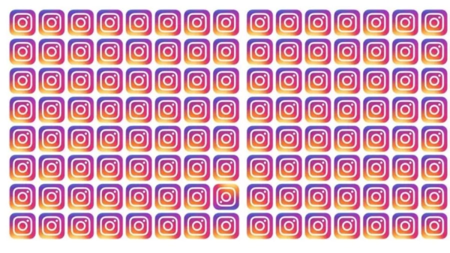 Everyone Loves Instagram, Right? Here Is An Instagram Optical Illusion For You. Can You Spot The Different Instagram Logo From The Others In This Image?