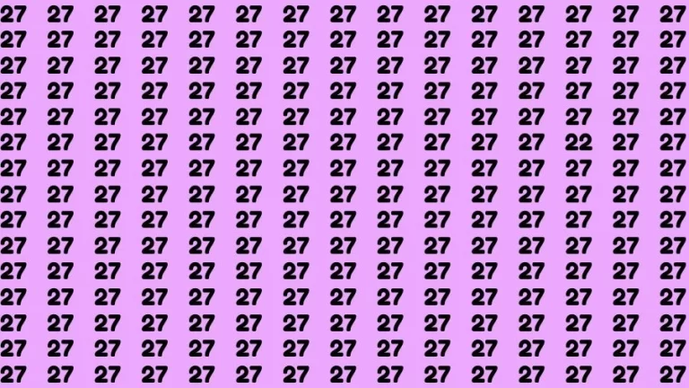 Observation Brain Challenge: If you have Sharp Eyes Find the Number 22 among 27 in 15 Secs