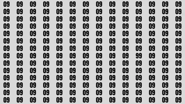 Observation Brain Out: If you have 50/50 Vision Find the Number 99 among 09 in 15 Secs